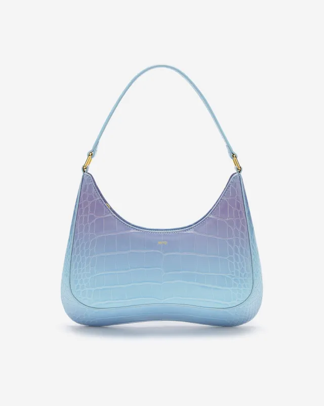 Ruby Shoulder Bag -  Blue & Purple Gradient Croc sold by JW PEI