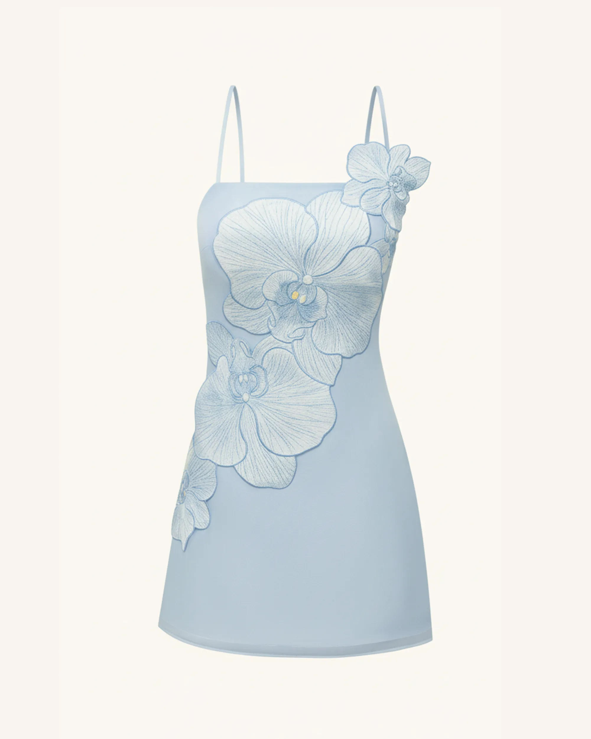 Orchid Appliqué Mini Dress - Blue sold by JW PEI product image thumbnail 2