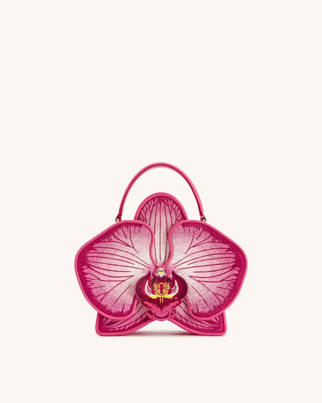 Flora Orchid Shaped Top Handle Bag - Pink sold by JW PEI