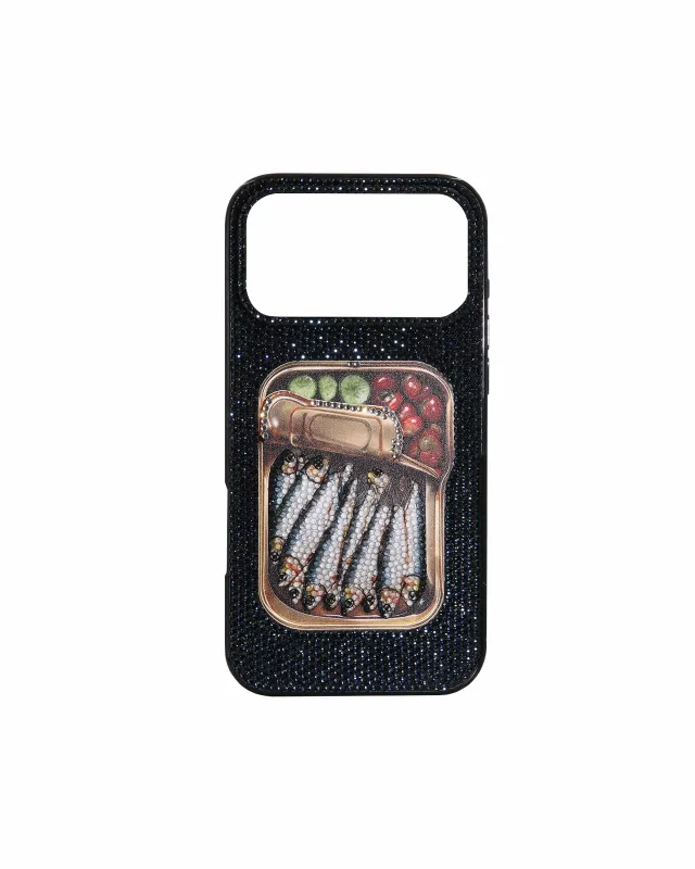 Sardine Can Art Artificial Crystal Phone Case - Black sold by JW PEI