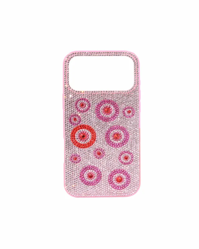 Evil Eye Artificial Crystal Embellished Phone Case - Pink sold by JW PEI