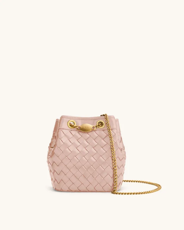 Yara Hand-Woven Bucket Bag - Pink sold by JW PEI