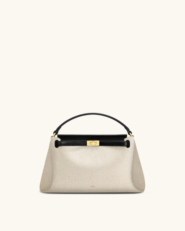 Carmen Top Handle Bag - Black Canvas sold by JW PEI