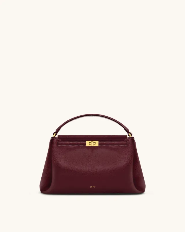 Carmen Top Handle Bag - Burgundy sold by JW PEI