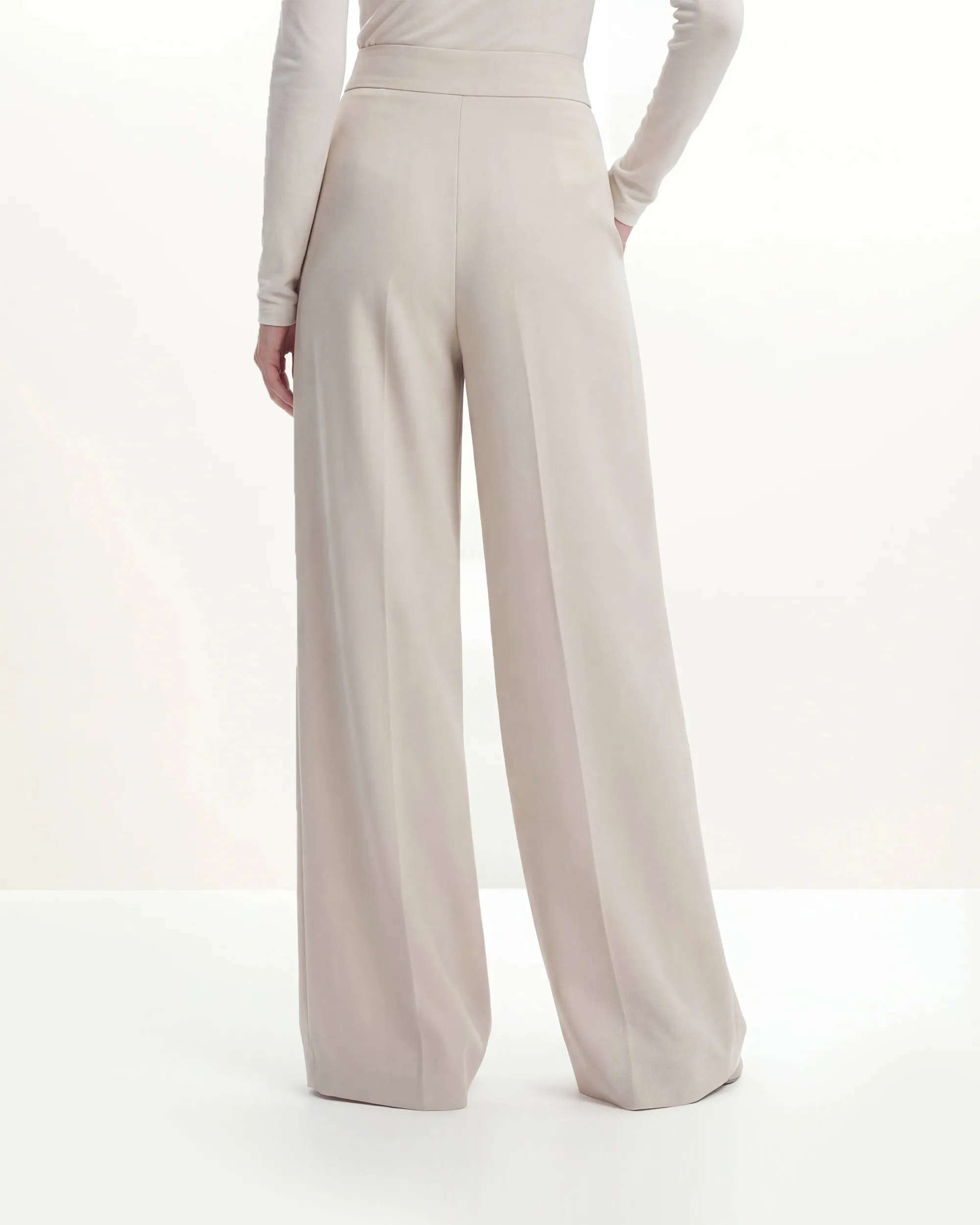 Pleated Wide-Leg Trousers - Beige sold by JW PEI product image thumbnail 2
