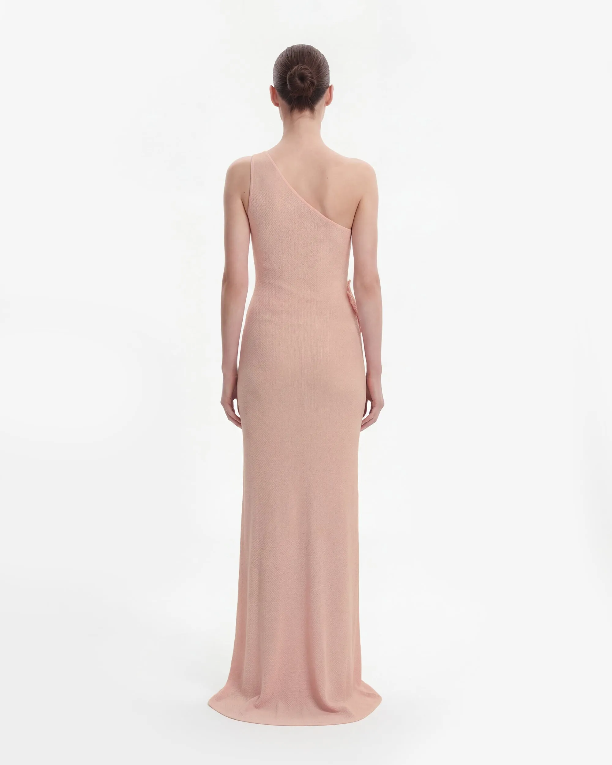 3D Floral Embellished One-Shoulder Maxi Gown - Pink sold by JW PEI product image thumbnail 2