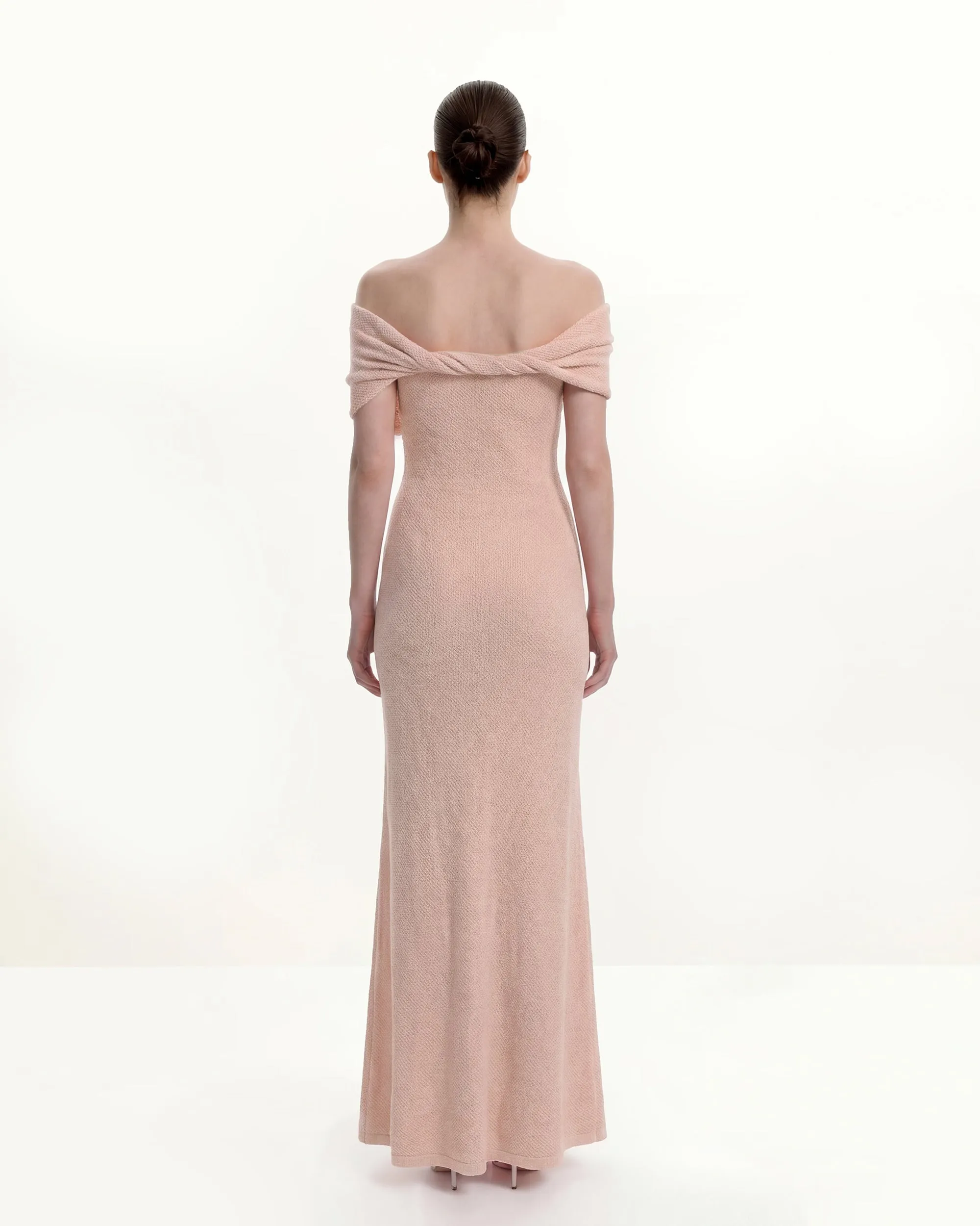 Twist Off-Shoulder Bodycon Maxi Dress - Pink sold by JW PEI product image thumbnail 2