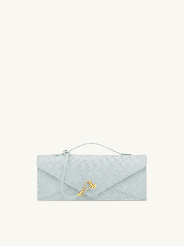 Celeste Woven Textured Envelope Top Handle Bag - Blue sold by JW PEI