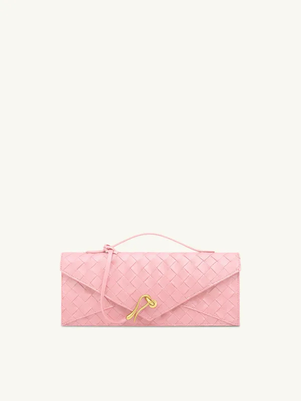 Celeste Woven Textured Envelope Top Handle Bag - Pink sold by JW PEI