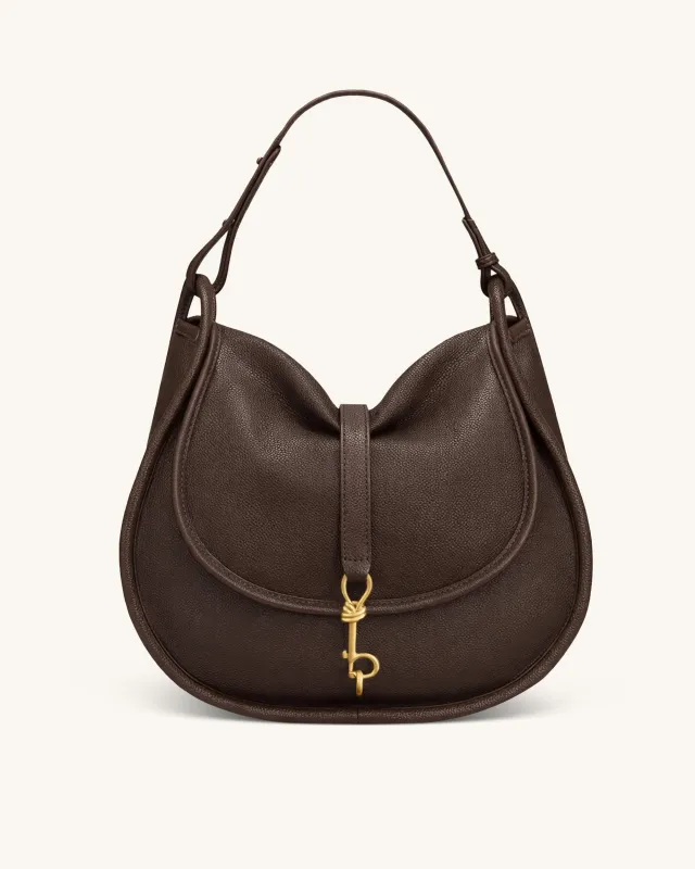 Arla Large Hobo Bag - Dark Brown sold by JW PEI