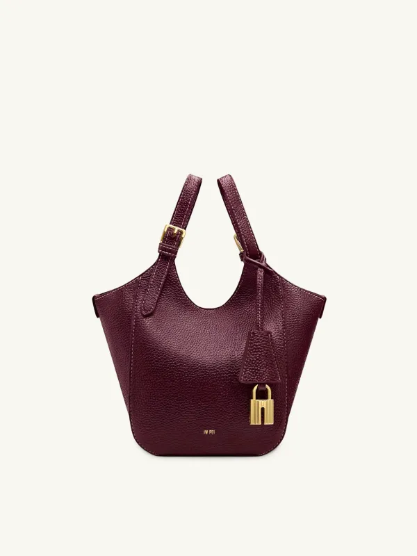 Ines Padlock Tote Bag - Burgundy sold by JW PEI