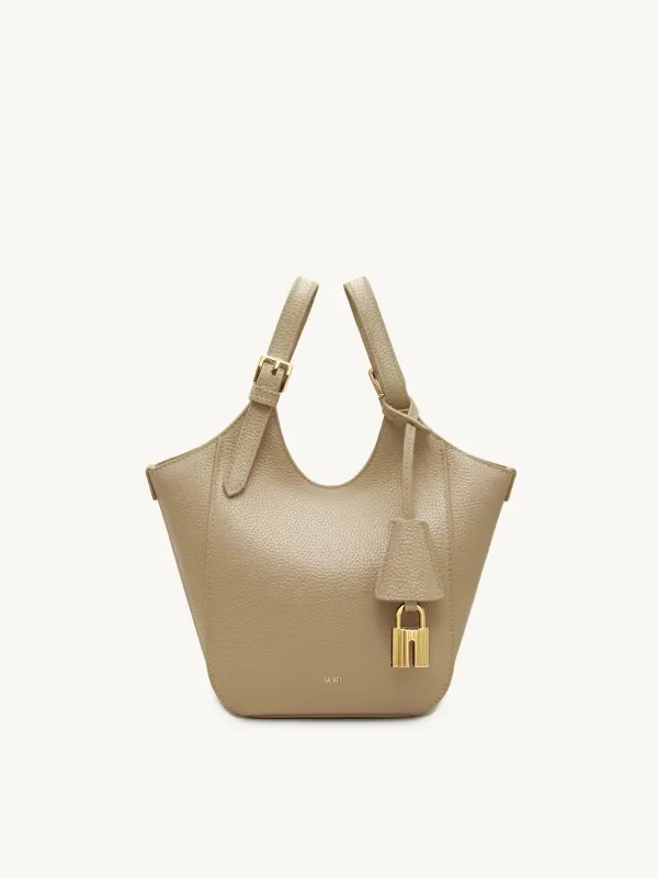 Ines Padlock Tote Bag - Gray Beige sold by JW PEI