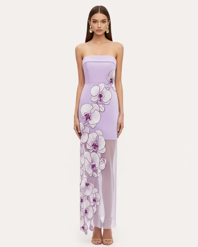 Orchid Embroidered Dress - Lavender sold by JW PEI