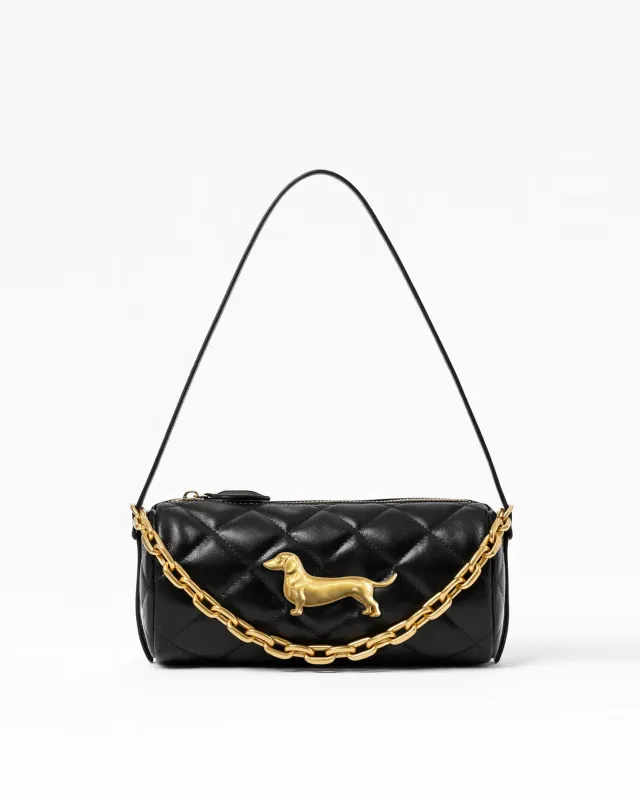 Quilted Cylinder Bag - Black sold by JW PEI