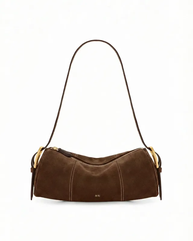 Luna Faux Suede Shoulder Bag - Brown sold by JW PEI