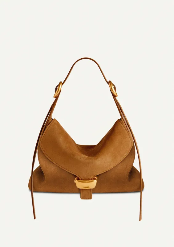Sienna Faux Suede Hobo Bag - Brown sold by JW PEI