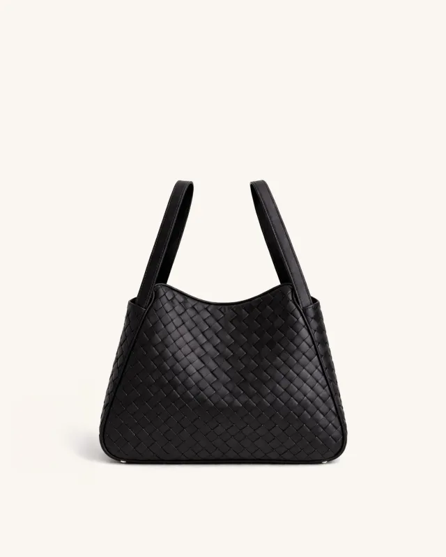 Aria Woven Shoulder Bag - Black sold by JW PEI
