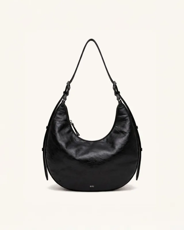 Aria Crescent Shoulder Bag - Black sold by JW PEI