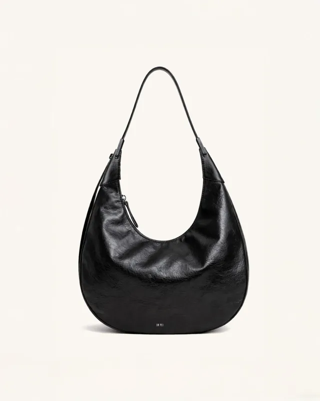 Mila Crescent Shoulder Bag - Black sold by JW PEI