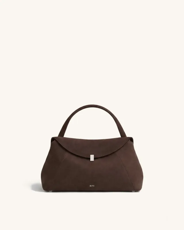 Ava Suede Top Handle Bag - Brown sold by JW PEI