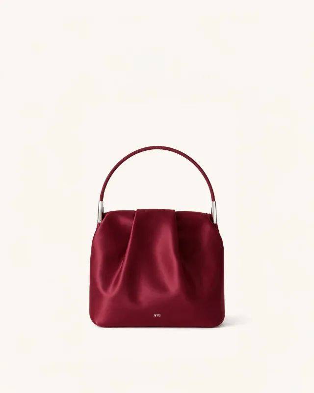 Arya Draped Top Handle Bag - Red sold by JW PEI