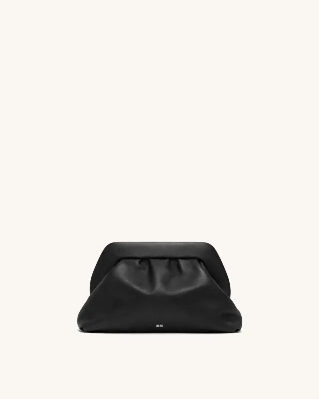 Nova Ruched Clutch - Black sold by JW PEI