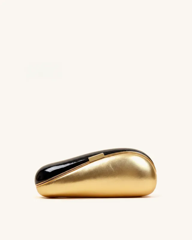 Nova Sculpted Clutch - Gold/Black sold by JW PEI