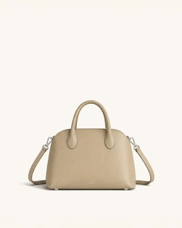 Mila Dome Satchel Bag - Beige made by JW PEI