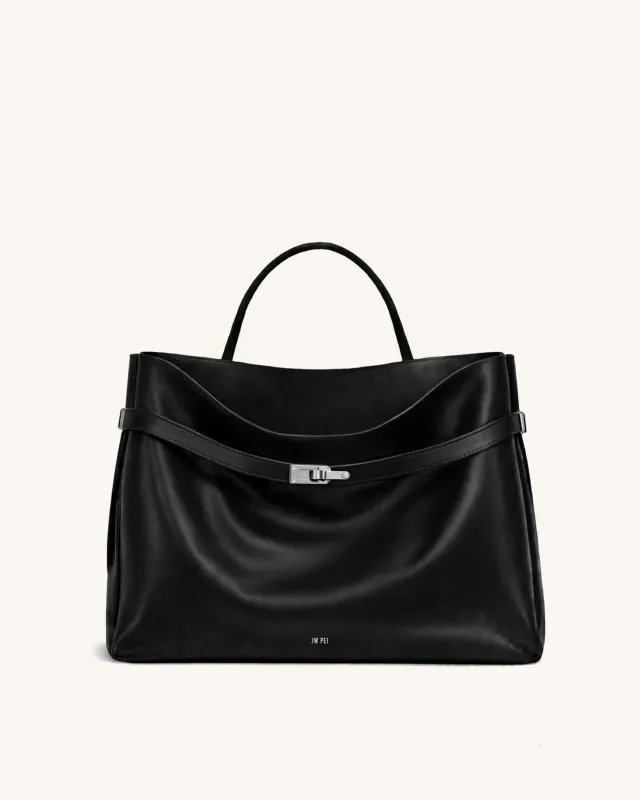 Riley Sculpted Top Handle Bag - Black sold by JW PEI