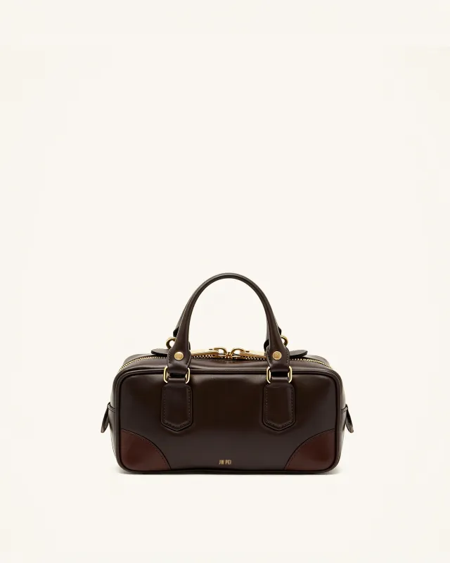Ava Box Top Handle Bag - Brown sold by JW PEI