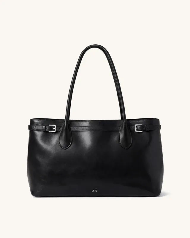 Riley Smooth Shoulder Bag - Black sold by JW PEI