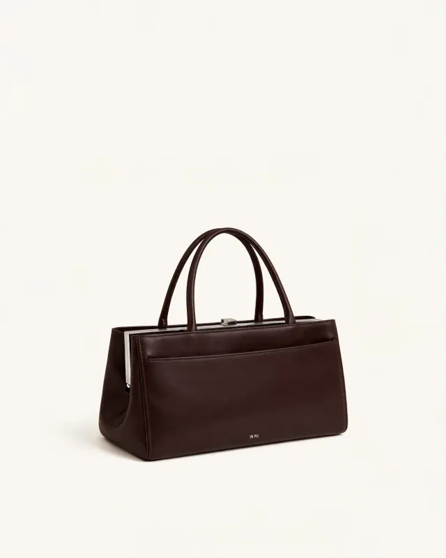 Ivy Structured Top Handle Bag - Brown sold by JW PEI