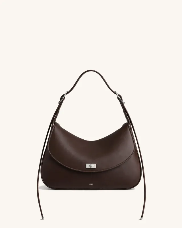 Luna Crescent Shoulder Bag - Brown made by JW PEI