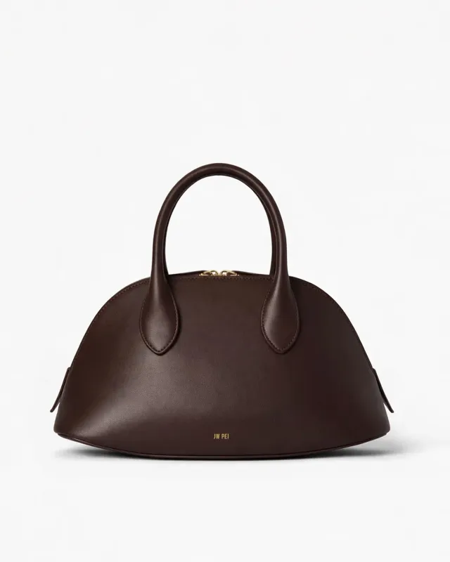 Eden Dome Handle Bag - Brown made by JW PEI