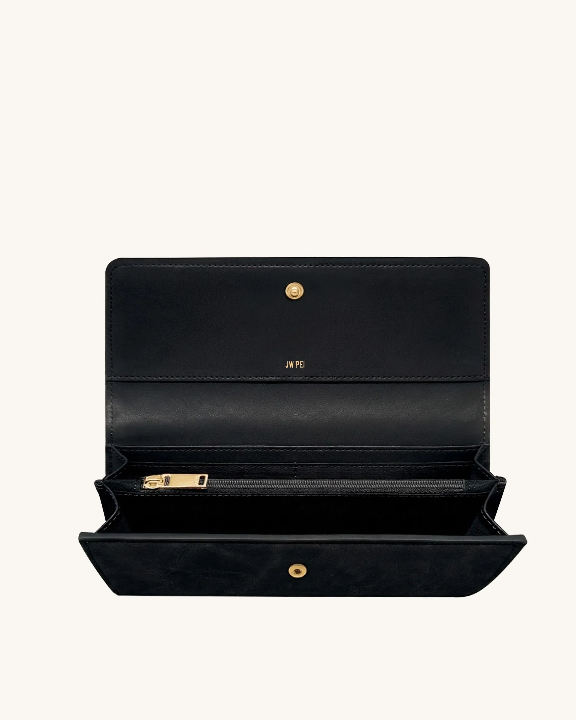 Maeve Dachshund Metal Emblem Flap Long Wallet - Black sold by JW PEI product image thumbnail 3