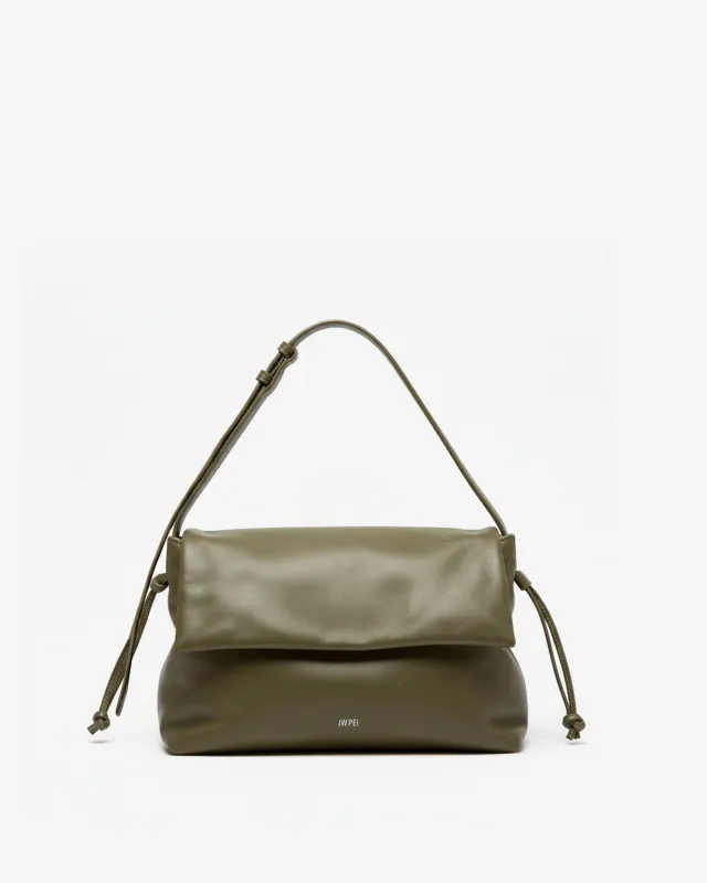 Mya Foldover Shoulder Bag - Green made by JW PEI