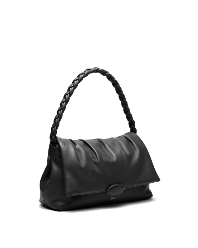 Ava Braided-Strap Hobo Bag - Black made by JW PEI
