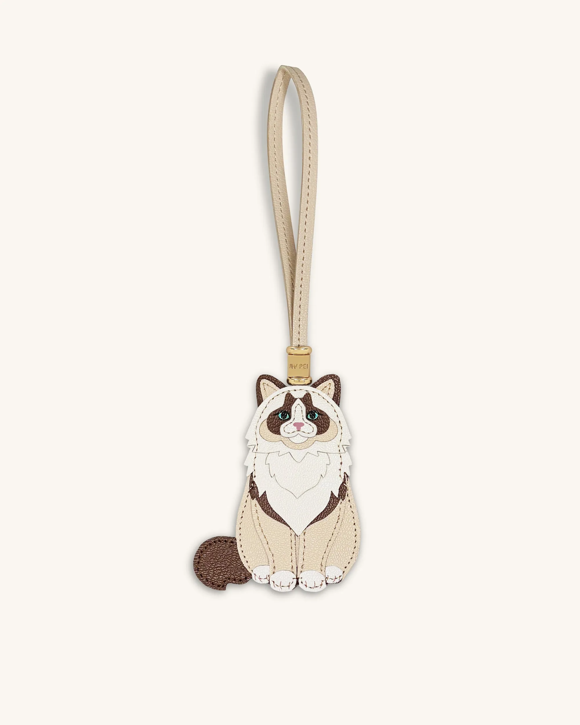 Ragdoll Cat Bag Charm - Beige sold by JW PEI