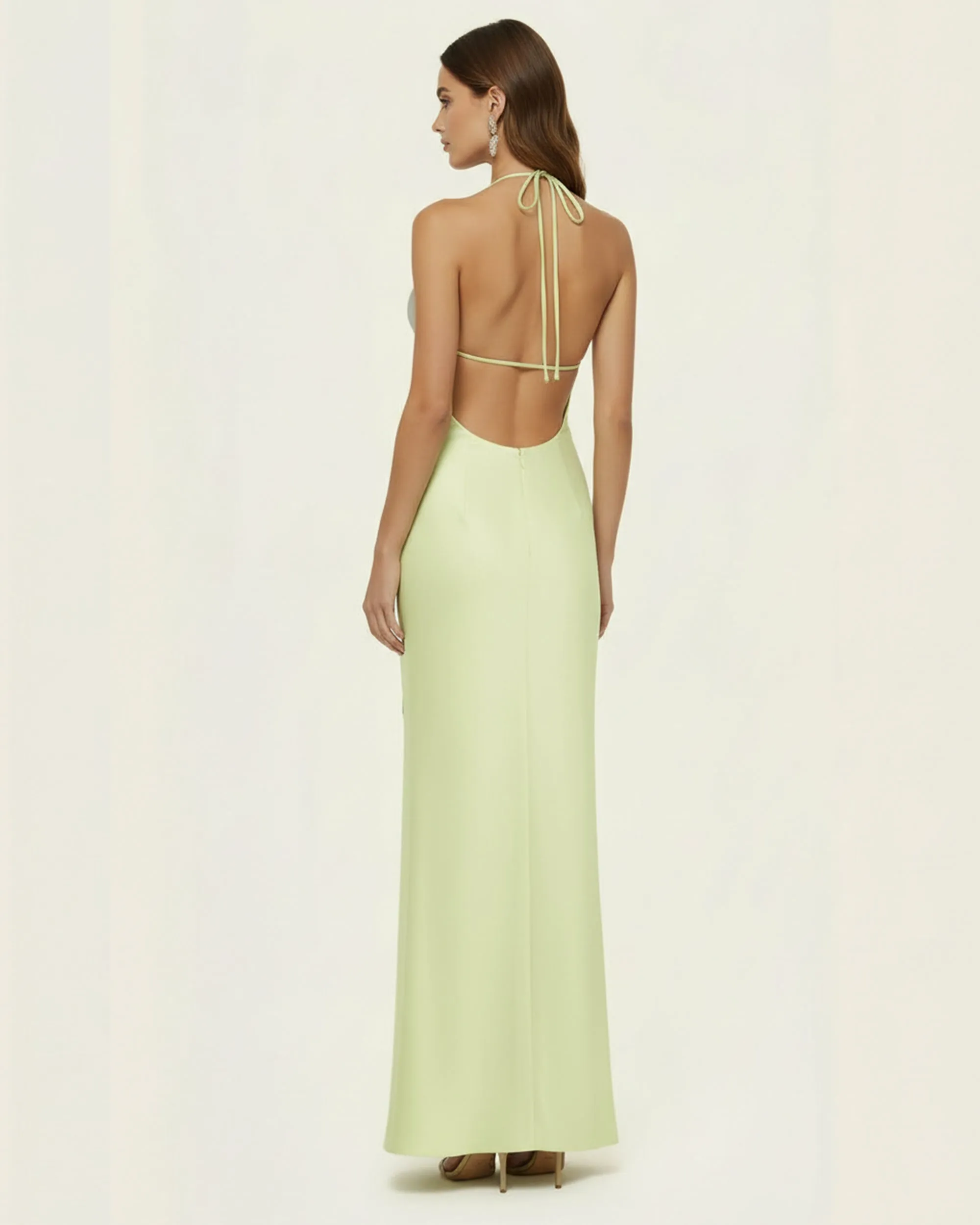 Orchid Appliqué Halter Maxi Dress - Light Green sold by JW PEI product image thumbnail 2