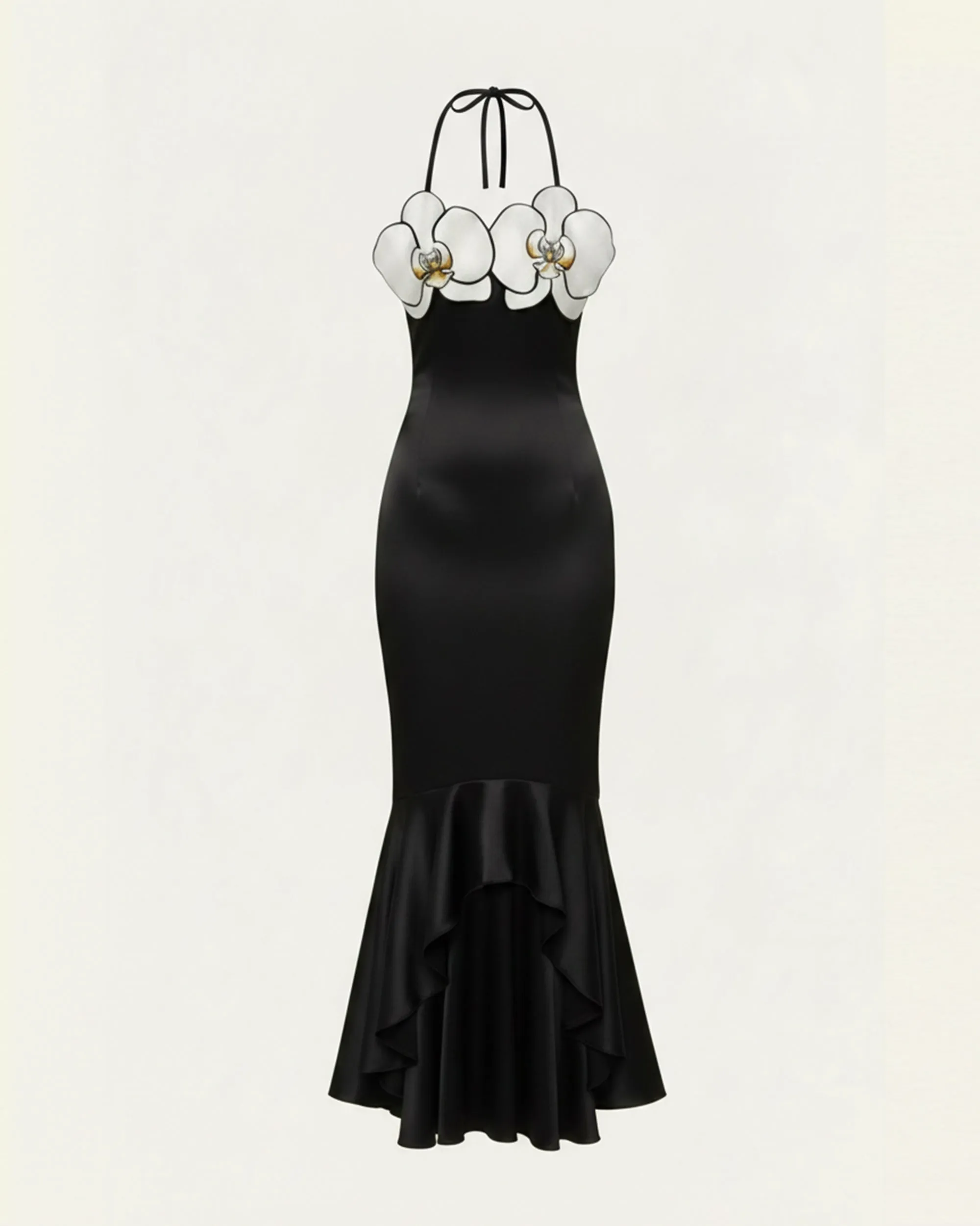 Orchid Embroidered High-Low Midi Dress - Black sold by JW PEI product image thumbnail 3