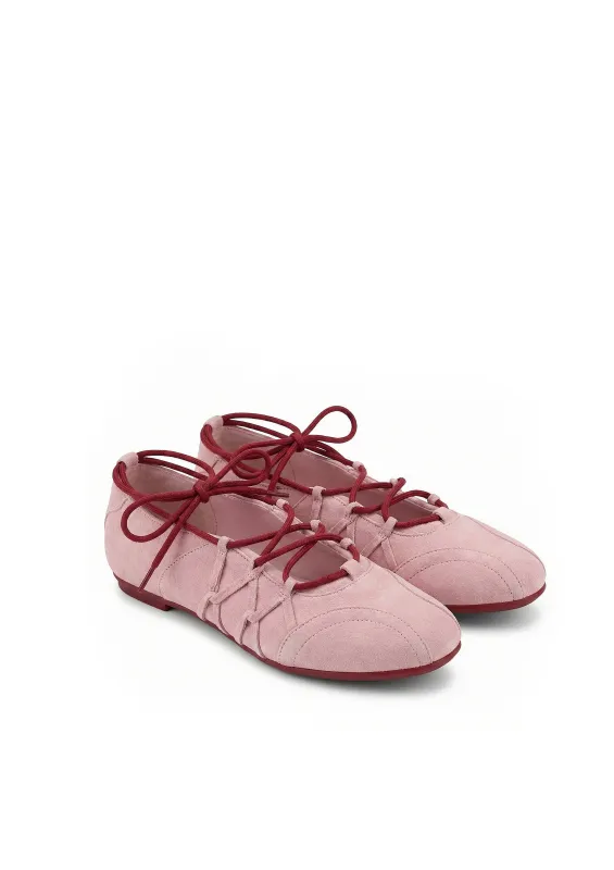 Iria Lace-Up Ballet Flats - Dusty Rose sold by JW PEI