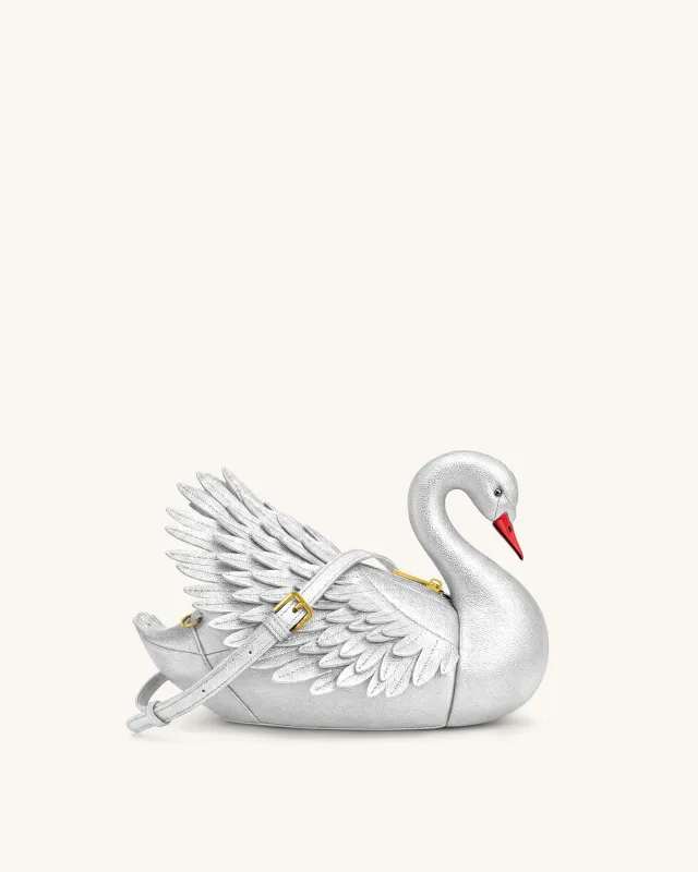 Alani Swan Shaped Crossbody Bag - Silver sold by JW PEI
