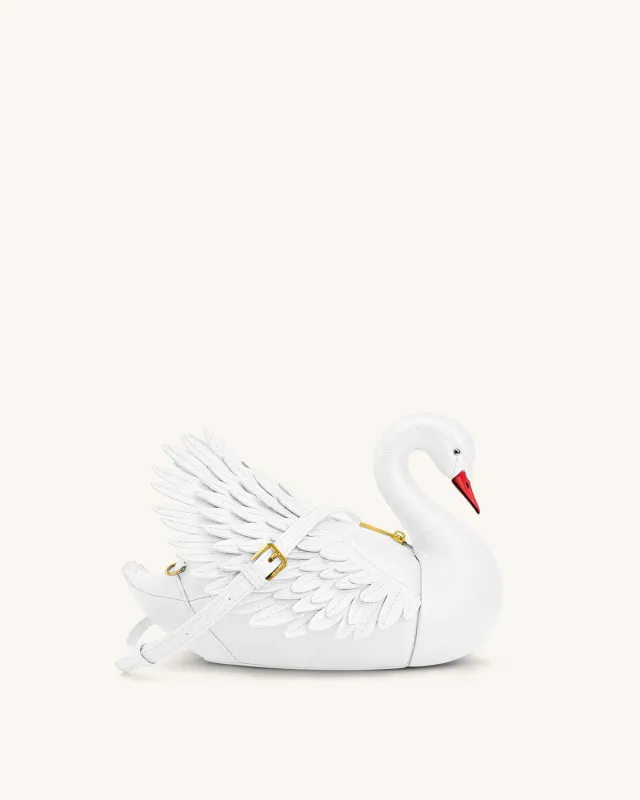Alani Swan Shaped Crossbody Bag - White sold by JW PEI