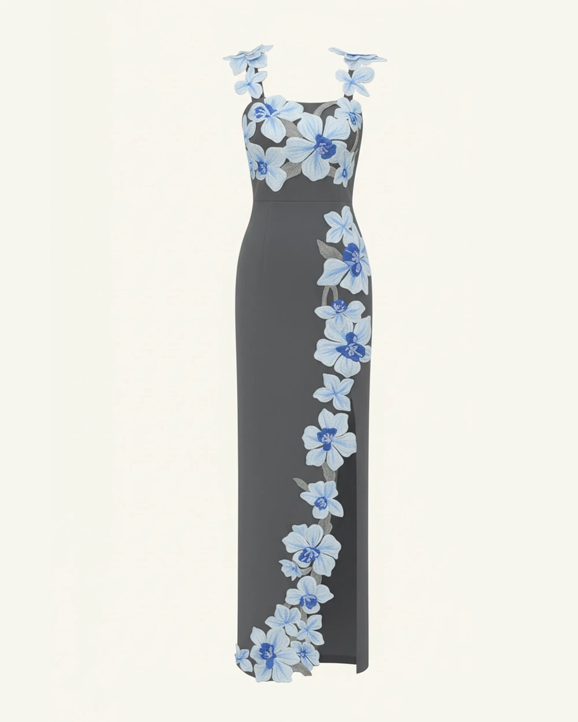 Flower Embroidered Dress - Grey/Blue sold by JW PEI product image thumbnail 3