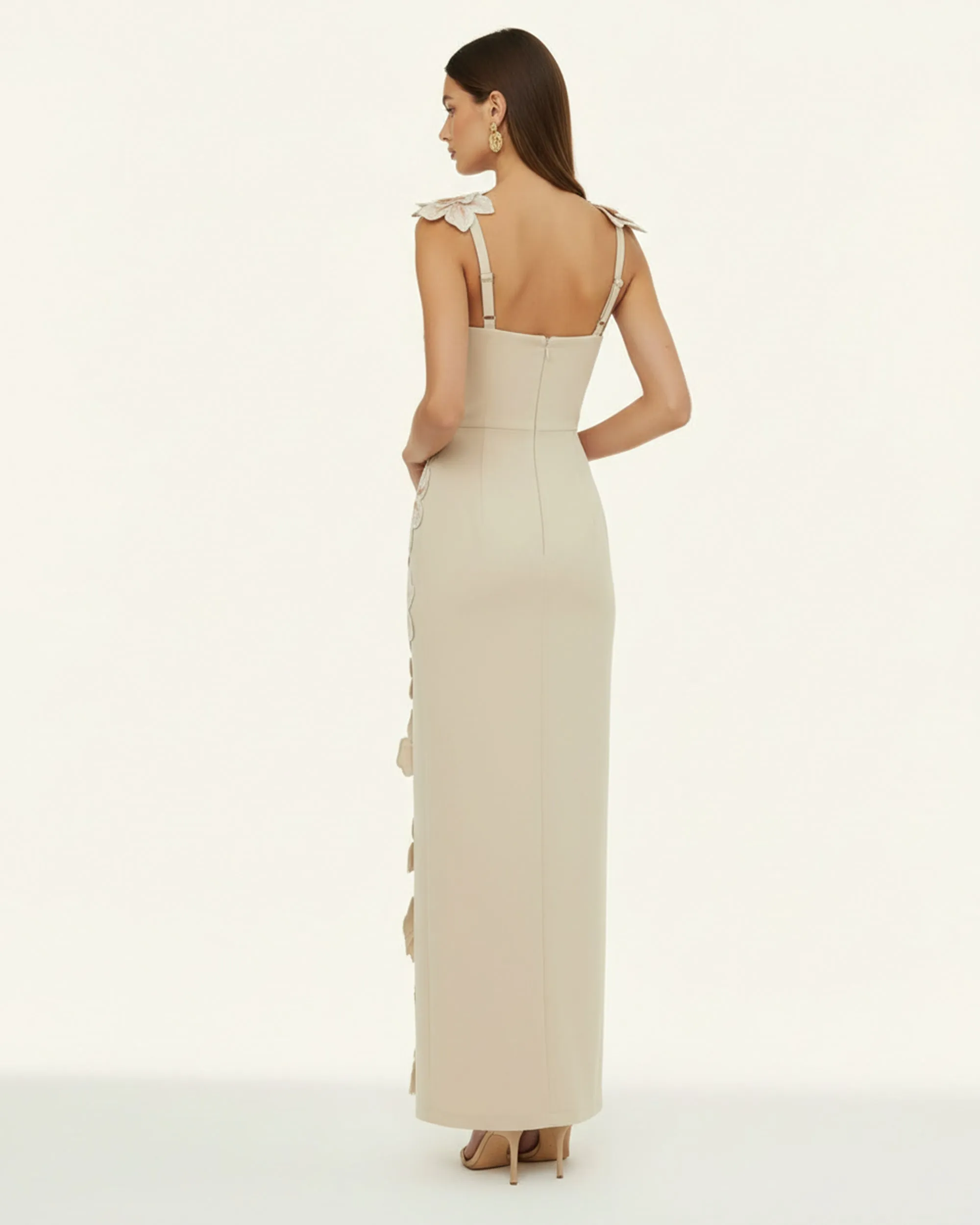 Flower Embroidered Dress - Beige/Pink sold by JW PEI product image thumbnail 2