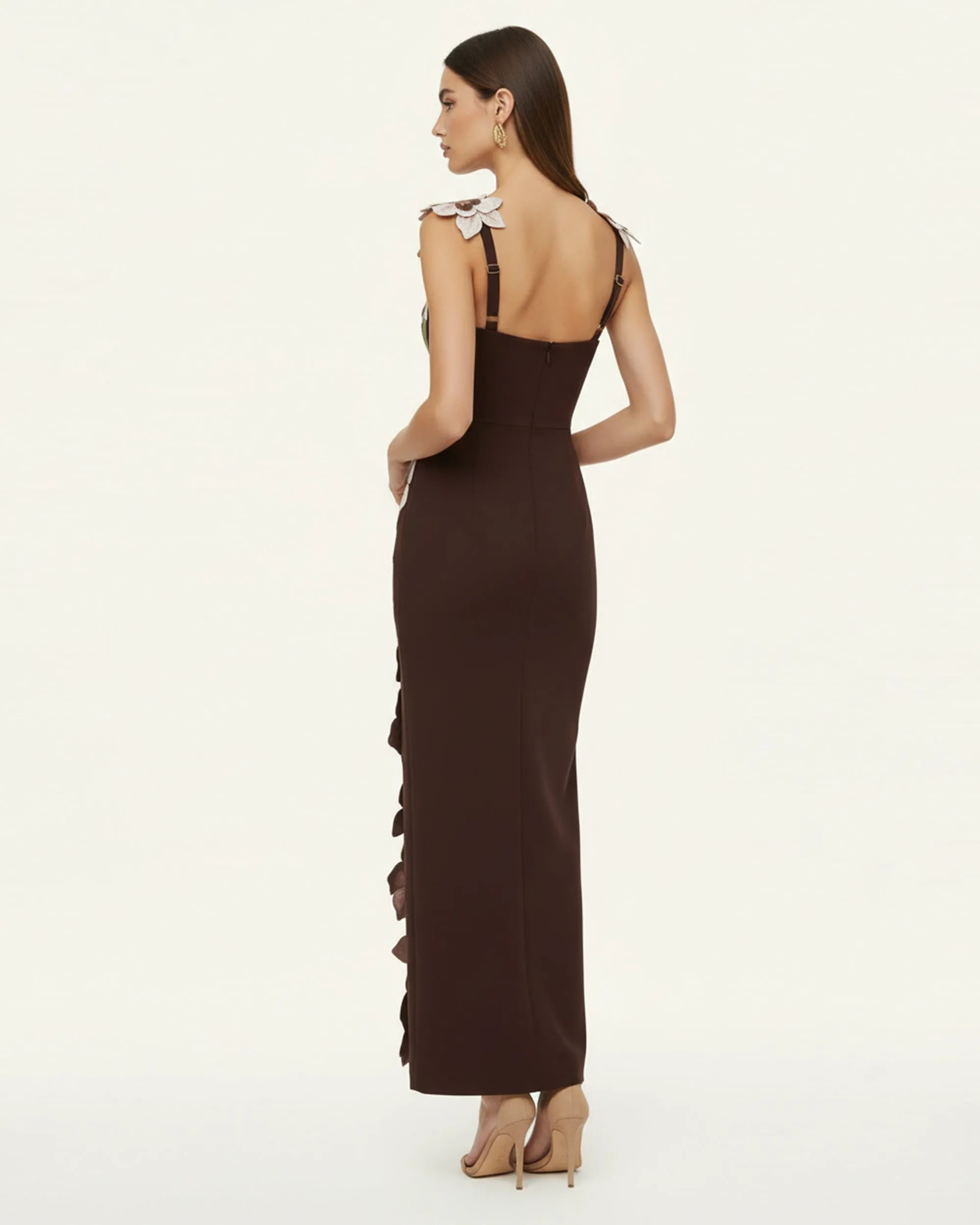 Flower Embroidered Dress - Brown/Pink sold by JW PEI product image thumbnail 2