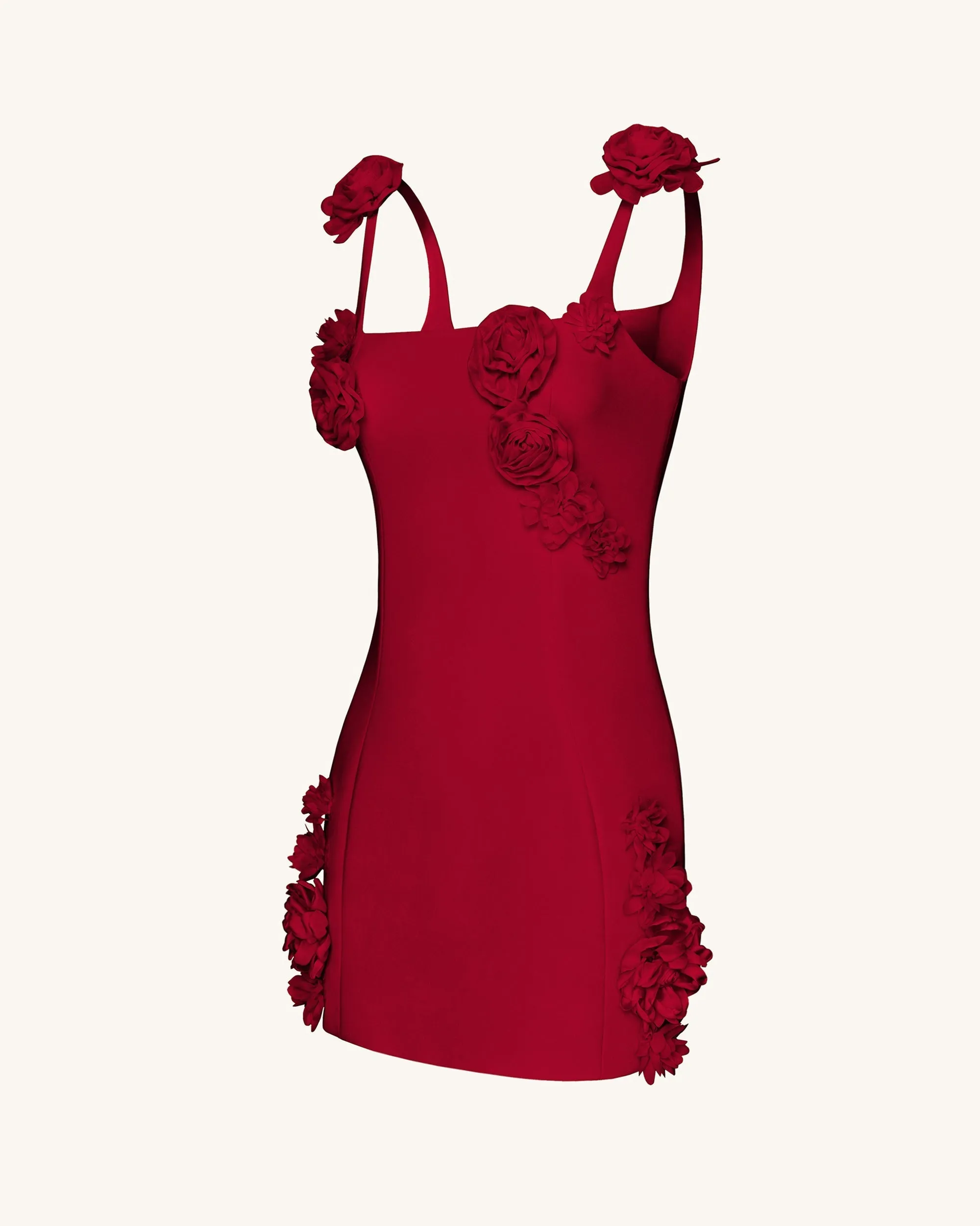 Elaina Rosette Applique Mini Dress - Red sold by JW PEI product image thumbnail 5