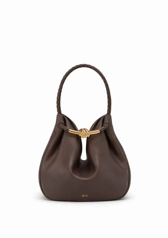 Freya Knotted Hobo Bag - Brown sold by JW PEI