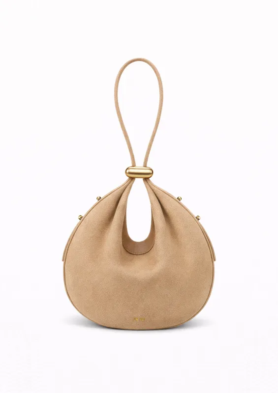 Faux Suede Teardrop Shoulder Bag - Beige sold by JW PEI