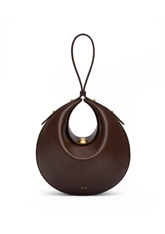 Rantan Crescent Top Handle Bag - Brown made by JW PEI